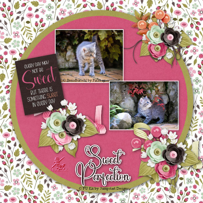 Bilder Tagesdownload des Scrapkits "Sweet Perfection"