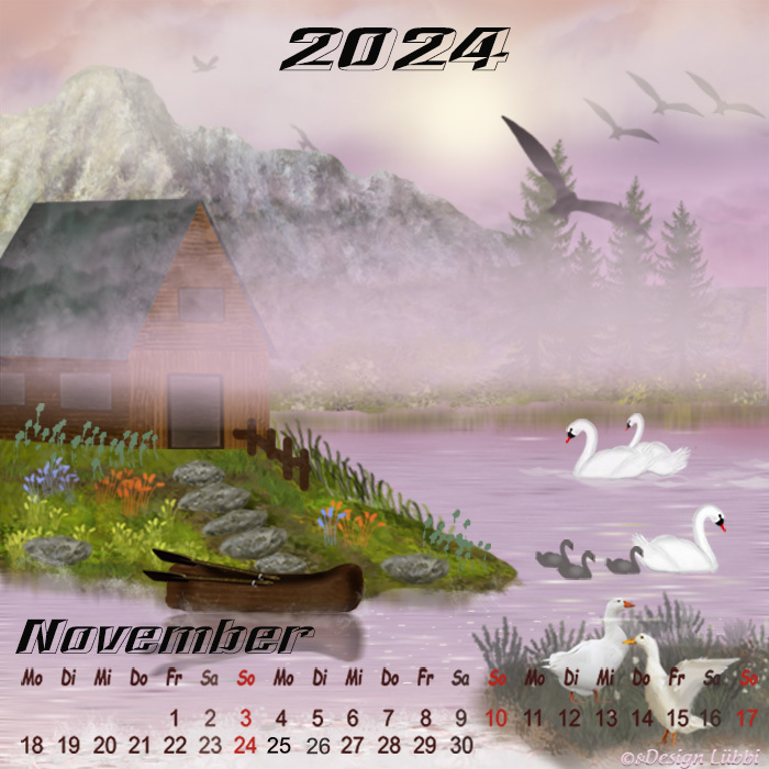 Kalender des Monats November 2024